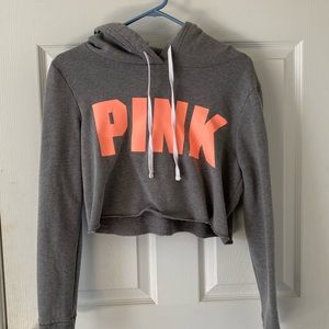 PINK Cropped Hoodie